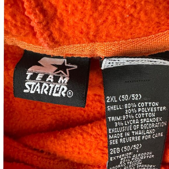 Vintage Starter Clemson Tigers Hoodie Men’s 2XL XXL Sweatshirt Pullover Orange - Picture 6 of 10